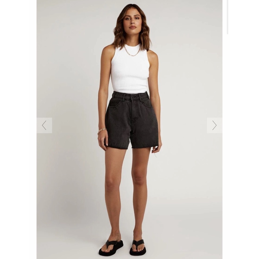 DISSH Black Denim high waist shorts